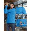 imageMAGCOMSEN Mens UPF 50 Hoodie Lightweight Long Sleeve Sun Protection Shirts Rash Guard Athletic Fishing Running Swim ShirtSea Blue