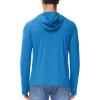 imageMAGCOMSEN Mens UPF 50 Hoodie Lightweight Long Sleeve Sun Protection Shirts Rash Guard Athletic Fishing Running Swim ShirtSea Blue