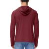 imageMAGCOMSEN Mens UPF 50 Hoodie Lightweight Long Sleeve Sun Protection Shirts Rash Guard Athletic Fishing Running Swim ShirtWine Red