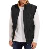 imageMAGCOMSEN Mens Winter Vests Outerwear Fleece Lined Puffer Vest Warm Casual Quilted Vest Bubble Sherpa Vest JacketBlack