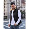 imageMAGCOMSEN Mens Winter Vests Outerwear Fleece Lined Puffer Vest Warm Casual Quilted Vest Bubble Sherpa Vest JacketBlack