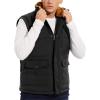 imageMAGCOMSEN Mens Winter Vests Outerwear Fleece Lined Puffer Vest Warm Casual Quilted Vest Bubble Sherpa Vest JacketBlack