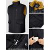 imageMAGCOMSEN Mens Winter Vests Outerwear Fleece Lined Puffer Vest Warm Casual Quilted Vest Bubble Sherpa Vest JacketBlack