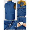 imageMAGCOMSEN Mens Winter Vests Outerwear Fleece Lined Puffer Vest Warm Casual Quilted Vest Bubble Sherpa Vest JacketBlue