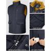imageMAGCOMSEN Mens Winter Vests Outerwear Fleece Lined Puffer Vest Warm Casual Quilted Vest Bubble Sherpa Vest JacketDark Grey