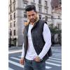 imageMAGCOMSEN Mens Winter Vests Outerwear Fleece Lined Puffer Vest Warm Casual Quilted Vest Bubble Sherpa Vest JacketDark Grey