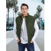 imageMAGCOMSEN Mens Winter Vests Outerwear Fleece Lined Puffer Vest Warm Casual Quilted Vest Bubble Sherpa Vest JacketGreen