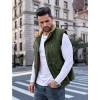 imageMAGCOMSEN Mens Winter Vests Outerwear Fleece Lined Puffer Vest Warm Casual Quilted Vest Bubble Sherpa Vest JacketGreen