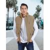 imageMAGCOMSEN Mens Winter Vests Outerwear Fleece Lined Puffer Vest Warm Casual Quilted Vest Bubble Sherpa Vest JacketKhaki