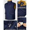 imageMAGCOMSEN Mens Winter Vests Outerwear Fleece Lined Puffer Vest Warm Casual Quilted Vest Bubble Sherpa Vest JacketNavy