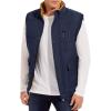 imageMAGCOMSEN Mens Winter Vests Outerwear Fleece Lined Puffer Vest Warm Casual Quilted Vest Bubble Sherpa Vest JacketNavy