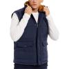imageMAGCOMSEN Mens Winter Vests Outerwear Fleece Lined Puffer Vest Warm Casual Quilted Vest Bubble Sherpa Vest JacketNavy