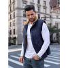 imageMAGCOMSEN Mens Winter Vests Outerwear Fleece Lined Puffer Vest Warm Casual Quilted Vest Bubble Sherpa Vest JacketNavy