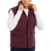 imageMAGCOMSEN Mens Winter Vests Outerwear Fleece Lined Puffer Vest Warm Casual Quilted Vest Bubble Sherpa Vest JacketWine
