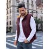 imageMAGCOMSEN Mens Winter Vests Outerwear Fleece Lined Puffer Vest Warm Casual Quilted Vest Bubble Sherpa Vest JacketWine