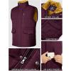 imageMAGCOMSEN Mens Winter Vests Outerwear Fleece Lined Puffer Vest Warm Casual Quilted Vest Bubble Sherpa Vest JacketWine
