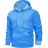imageMAGCOMSEN Mens Active Hoodies Fleece Lined Sweatshirts Casual Athletic Workout Pullover With Kangaroo PocketAzure