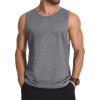imageMAGCOMSEN Mens Tank Top Cotton Sleeveless Muscle Cut Off T Shirts Gym Workout Tank Tops Summer Beach TanksDark Heather