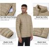 imageMAGCOMSEN Mens Puffer Jacket Lightweight Warm Winter Coats Water Repellent Windproof Insulated JacketKhaki