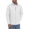 imageMAGCOMSEN Mens Puffer Jacket Lightweight Warm Winter Coats Water Repellent Windproof Insulated JacketWhite
