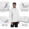 imageMAGCOMSEN Mens Puffer Jacket Lightweight Warm Winter Coats Water Repellent Windproof Insulated JacketWhite