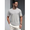 imageMAGCOMSEN Mens TShirts Short Sleeve Crew Neck Cotton Tshirts Casual Summer T Shirts Classic Basic TeesBeige