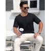 imageMAGCOMSEN Mens TShirts Short Sleeve Crew Neck Cotton Tshirts Casual Summer T Shirts Classic Basic TeesBlack