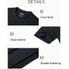imageMAGCOMSEN Mens TShirts Short Sleeve Crew Neck Cotton Tshirts Casual Summer T Shirts Classic Basic TeesBlack