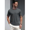 imageMAGCOMSEN Mens TShirts Short Sleeve Crew Neck Cotton Tshirts Casual Summer T Shirts Classic Basic TeesDark Grey