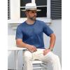 imageMAGCOMSEN Mens TShirts Short Sleeve Crew Neck Cotton Tshirts Casual Summer T Shirts Classic Basic TeesGrey Blue