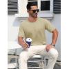 imageMAGCOMSEN Mens TShirts Short Sleeve Crew Neck Cotton Tshirts Casual Summer T Shirts Classic Basic TeesKhaki