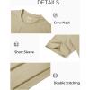 imageMAGCOMSEN Mens TShirts Short Sleeve Crew Neck Cotton Tshirts Casual Summer T Shirts Classic Basic TeesKhaki