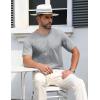imageMAGCOMSEN Mens TShirts Short Sleeve Crew Neck Cotton Tshirts Casual Summer T Shirts Classic Basic TeesLight Grey