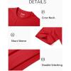 imageMAGCOMSEN Mens TShirts Short Sleeve Crew Neck Cotton Tshirts Casual Summer T Shirts Classic Basic TeesTomato Red