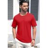 imageMAGCOMSEN Mens TShirts Short Sleeve Crew Neck Cotton Tshirts Casual Summer T Shirts Classic Basic TeesTomato Red