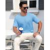 imageMAGCOMSEN Mens TShirts Short Sleeve Crew Neck Cotton Tshirts Casual Summer T Shirts Classic Basic TeesWaterfall Blue