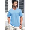 imageMAGCOMSEN Mens TShirts Short Sleeve Crew Neck Cotton Tshirts Casual Summer T Shirts Classic Basic TeesWaterfall Blue