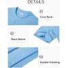 imageMAGCOMSEN Mens TShirts Short Sleeve Crew Neck Cotton Tshirts Casual Summer T Shirts Classic Basic TeesWaterfall Blue