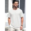 imageMAGCOMSEN Mens TShirts Short Sleeve Crew Neck Cotton Tshirts Casual Summer T Shirts Classic Basic TeesWhite