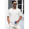 imageMAGCOMSEN Mens TShirts Short Sleeve Crew Neck Cotton Tshirts Casual Summer T Shirts Classic Basic TeesWhite
