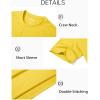 imageMAGCOMSEN Mens TShirts Short Sleeve Crew Neck Cotton Tshirts Casual Summer T Shirts Classic Basic TeesYellow
