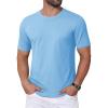 imageMAGCOMSEN Mens TShirts Short Sleeve Crew Neck Cotton Tshirts Casual Summer T Shirts Classic Basic TeesWaterfall Blue
