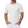 imageMAGCOMSEN Mens TShirts Short Sleeve Crew Neck Cotton Tshirts Casual Summer T Shirts Classic Basic TeesWhite