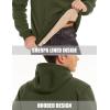 imageMAGCOMSEN Mens Heavy Hoodie Sherpa Fleece Lined Pullover Thick Winter Hooded SweatshirtArmy Green