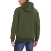 imageMAGCOMSEN Mens Heavy Hoodie Sherpa Fleece Lined Pullover Thick Winter Hooded SweatshirtArmy Green