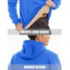 imageMAGCOMSEN Mens Heavy Hoodie Sherpa Fleece Lined Pullover Thick Winter Hooded SweatshirtAzure