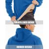 imageMAGCOMSEN Mens Heavy Hoodie Sherpa Fleece Lined Pullover Thick Winter Hooded SweatshirtBlue Green