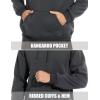imageMAGCOMSEN Mens Heavy Hoodie Sherpa Fleece Lined Pullover Thick Winter Hooded SweatshirtDark Grey