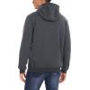 imageMAGCOMSEN Mens Heavy Hoodie Sherpa Fleece Lined Pullover Thick Winter Hooded SweatshirtDark Grey