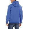 imageMAGCOMSEN Mens Heavy Hoodie Sherpa Fleece Lined Pullover Thick Winter Hooded SweatshirtGrey Blue
